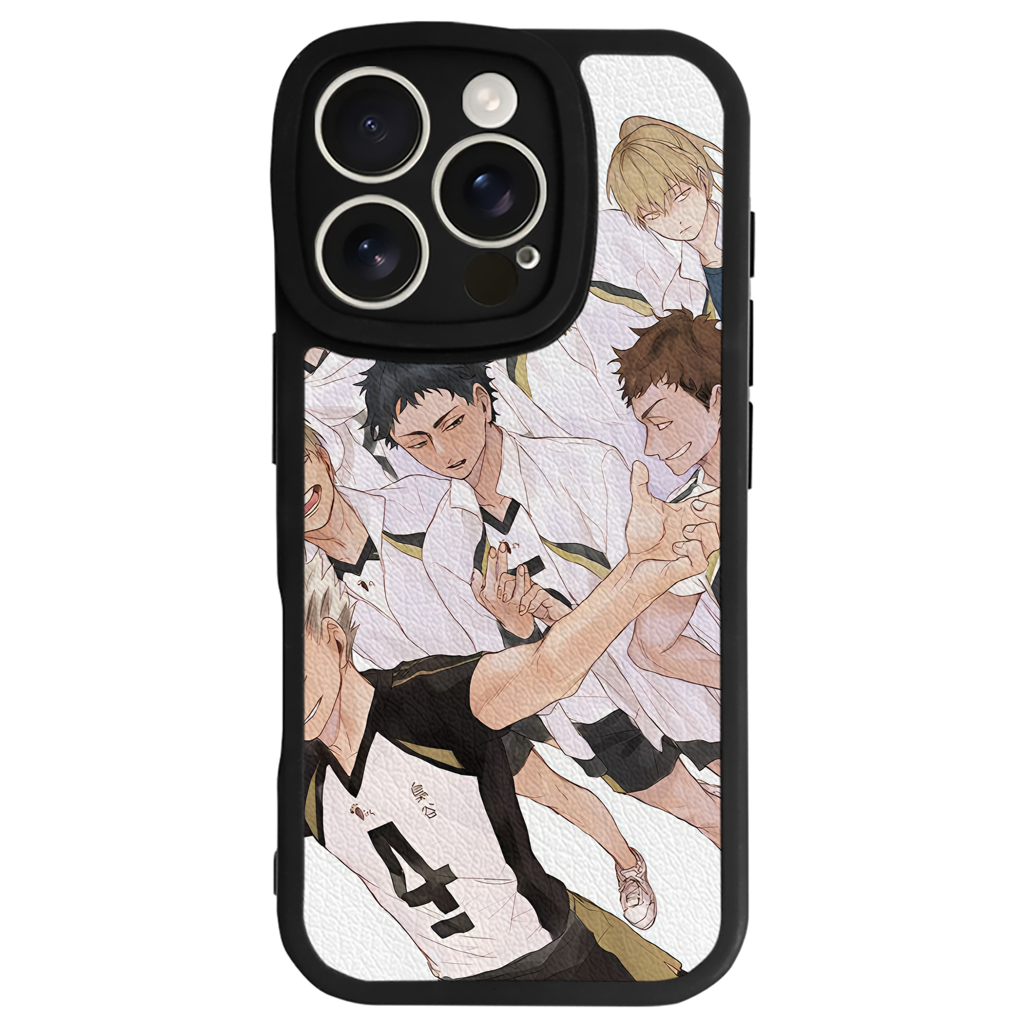 （画像用） ハイキュー!! Haikyu!! 【iPhone 16シリーズ対応】シリコンスマホケース（レザー調） 材質：シリコン
